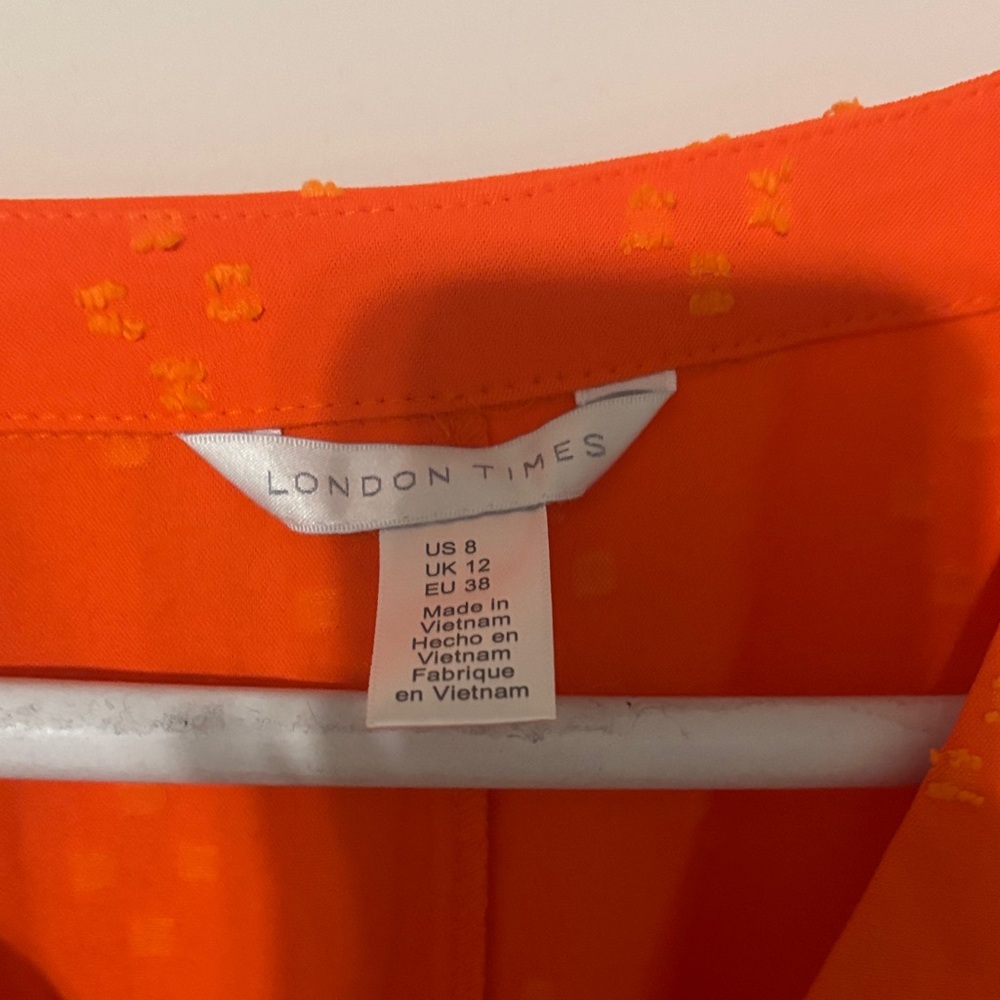 Orange Button-Down romper NWT - Picture 4 of 6